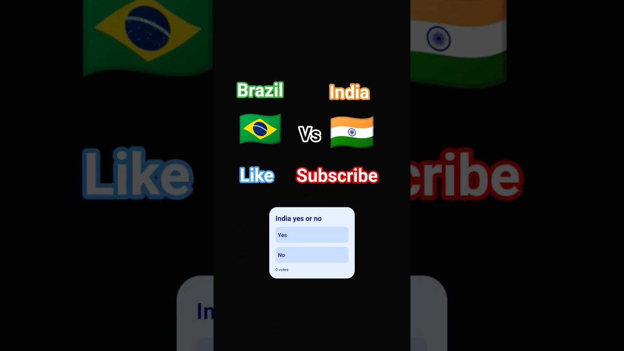 brazil vs india vote challenge #music #memes #edms #football