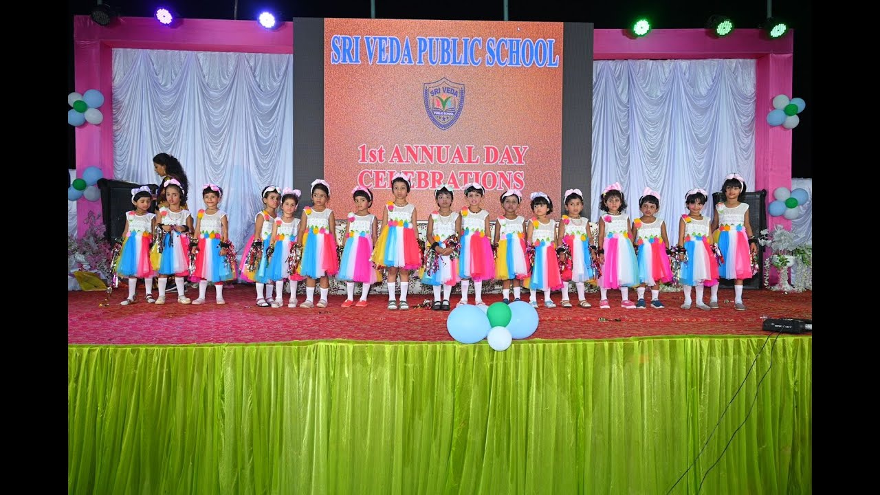 LKG Girls Dance | Sri Veda Public School Annual Day Celebrations | Yanam