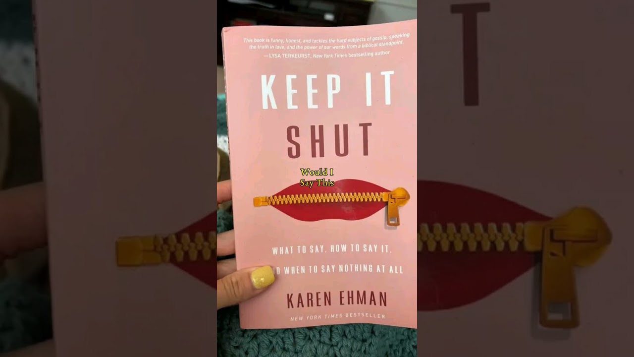 Keep Shut Up ! Karen Ehman // #KeepItShut #KarenEhman #ChristianBooks #FaithAndWords #USAReads