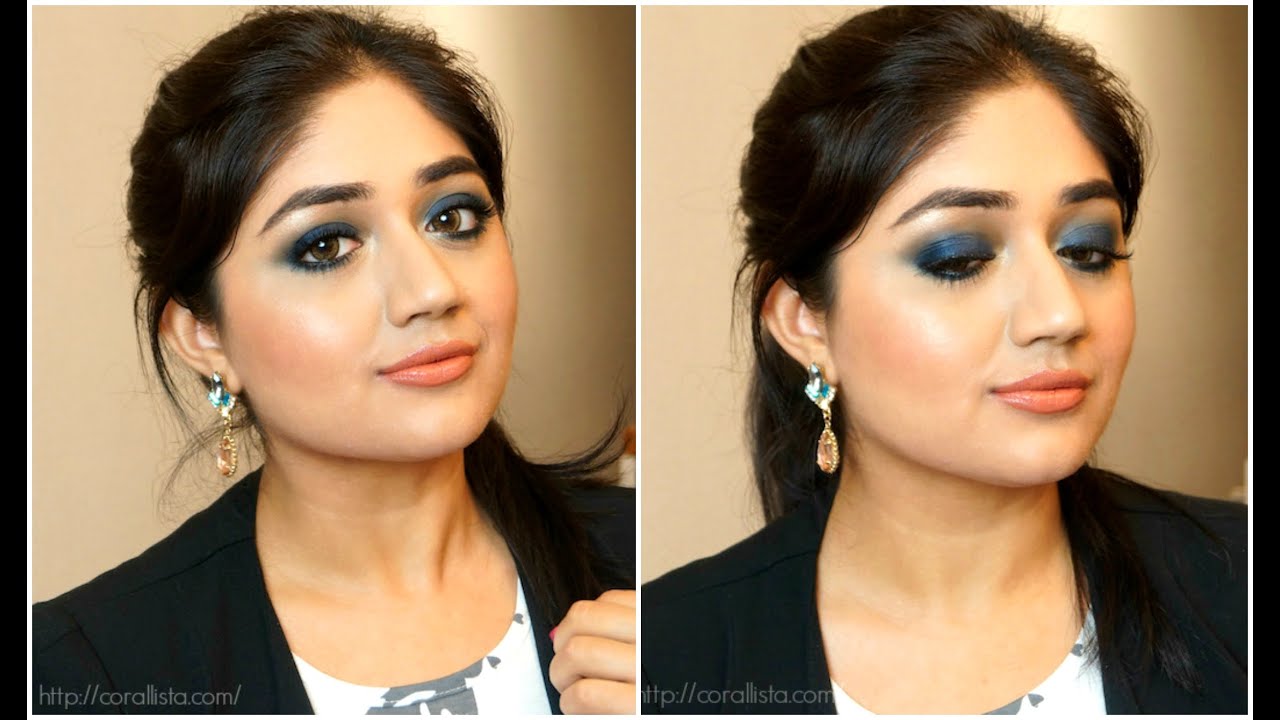 Blue Smoky Eyes with Nude Lips - Makeup Tutorial | corallista