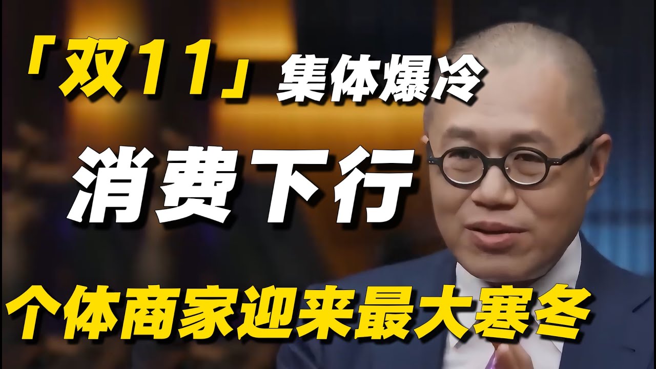 今年双11集体爆冷！消费下行的大背景之下成交额惨不忍睹，专家直言：个体商家迎来最大寒冬！#梁文道 #窦文涛 #电商 #淘宝 #中国 #中国经济 #双11 #购物 #消费降级
