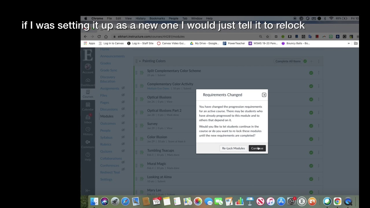 How to Setup Module Requirements in Canvas