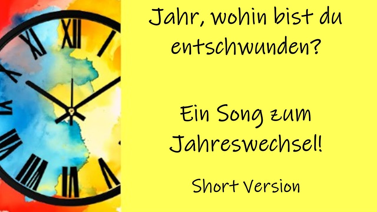 Jahr, wohin bist du entschwunden!