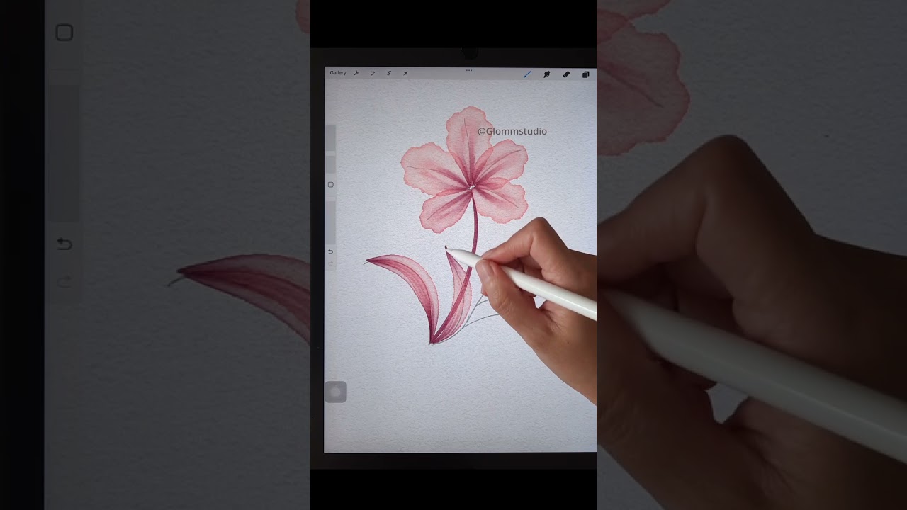 Easy Procreate Watercolor Flower Brush Set