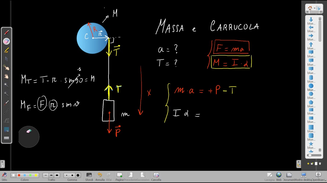 accelerazione massa e carrucola