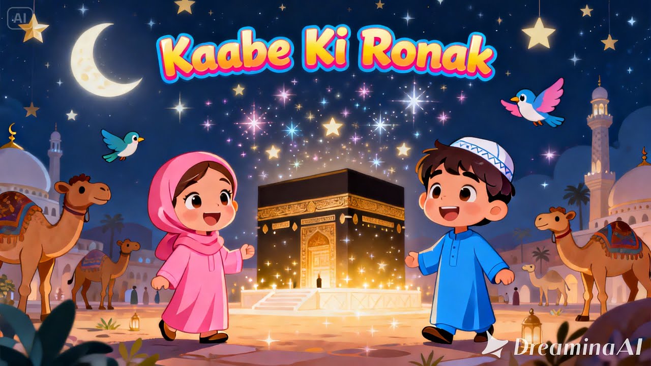 Kaabe Ki Ronak 🌙✨ | Beautiful Islamic Naat for Kids & Everyone | Peaceful & Heart-touching