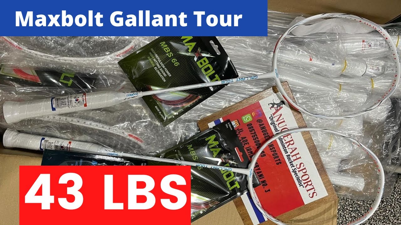 Mengupas Raket High Tension (43 LBS) Sensasional, MAXBOLT GALLANT TOUR Hadir WARNA BARU - Putih