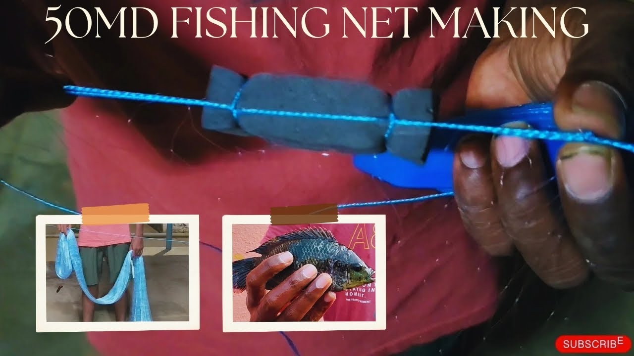 How to make 50md fishing net and fishing with it