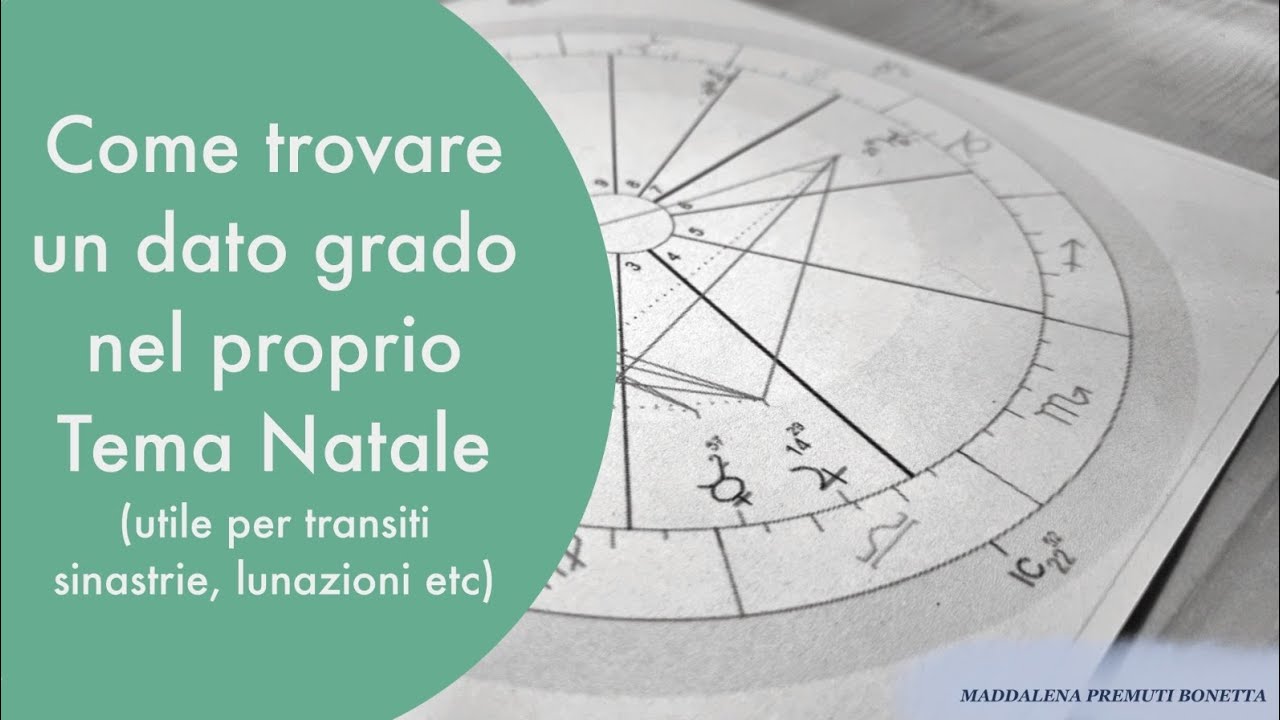 Come trovare un grado astrologico nel proprio Tema Natale - Tutorial