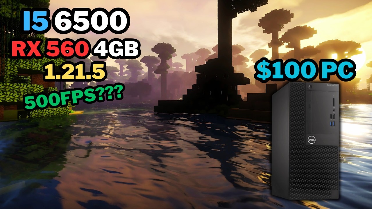 Minecraft 1.21.5 On A $100 OptiPlex PC in 2025 | i5 6500 + RX 560 4GB | 1080p Benchmark (w/ Shaders)
