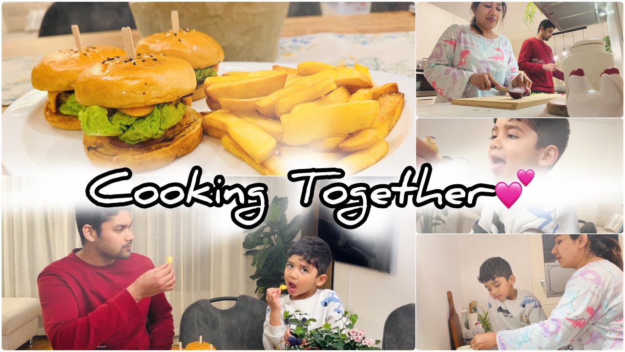 Cooking Together | Burger Time | Fun Cooking | Family Vlog