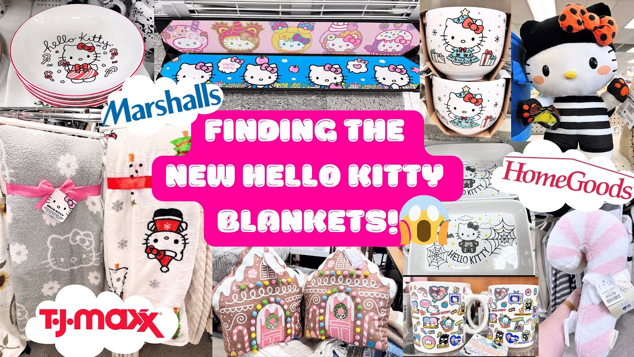 😱 I FOUND THE NEW HELLO KITTY CHRISTMAS BLANKET!😱#hellokitty #hellokittyblankets #christmas
