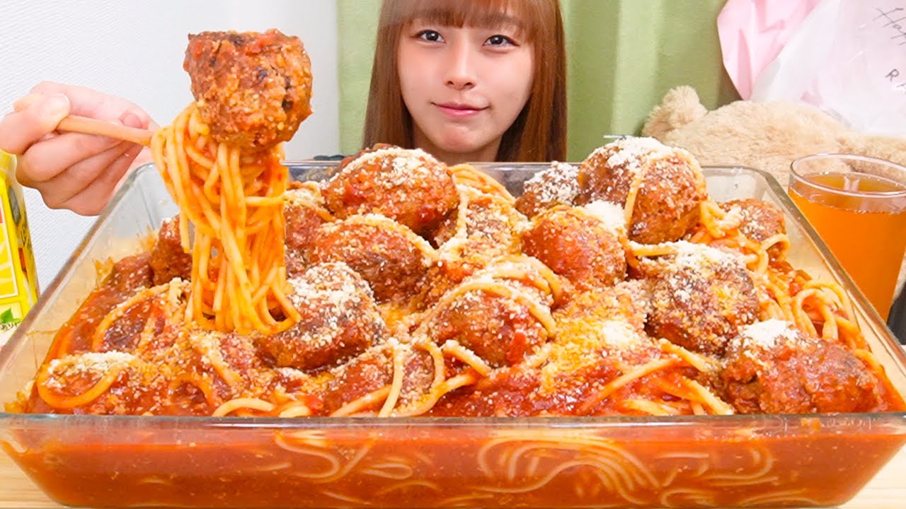 【大食い】お肉1.5kgのミートボールスパゲッティ