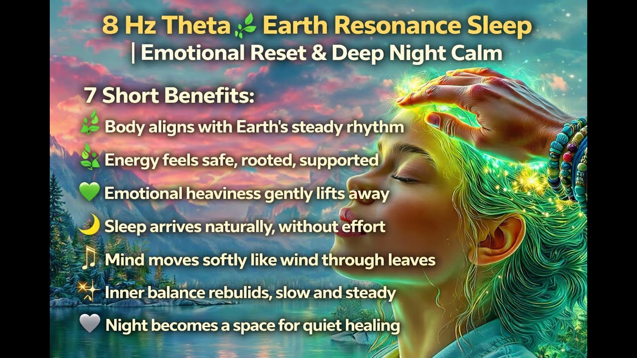 8 Hz 🌍 Earth Resonance Healing | Grounded Theta Sleep & Deep Emotional Reset
