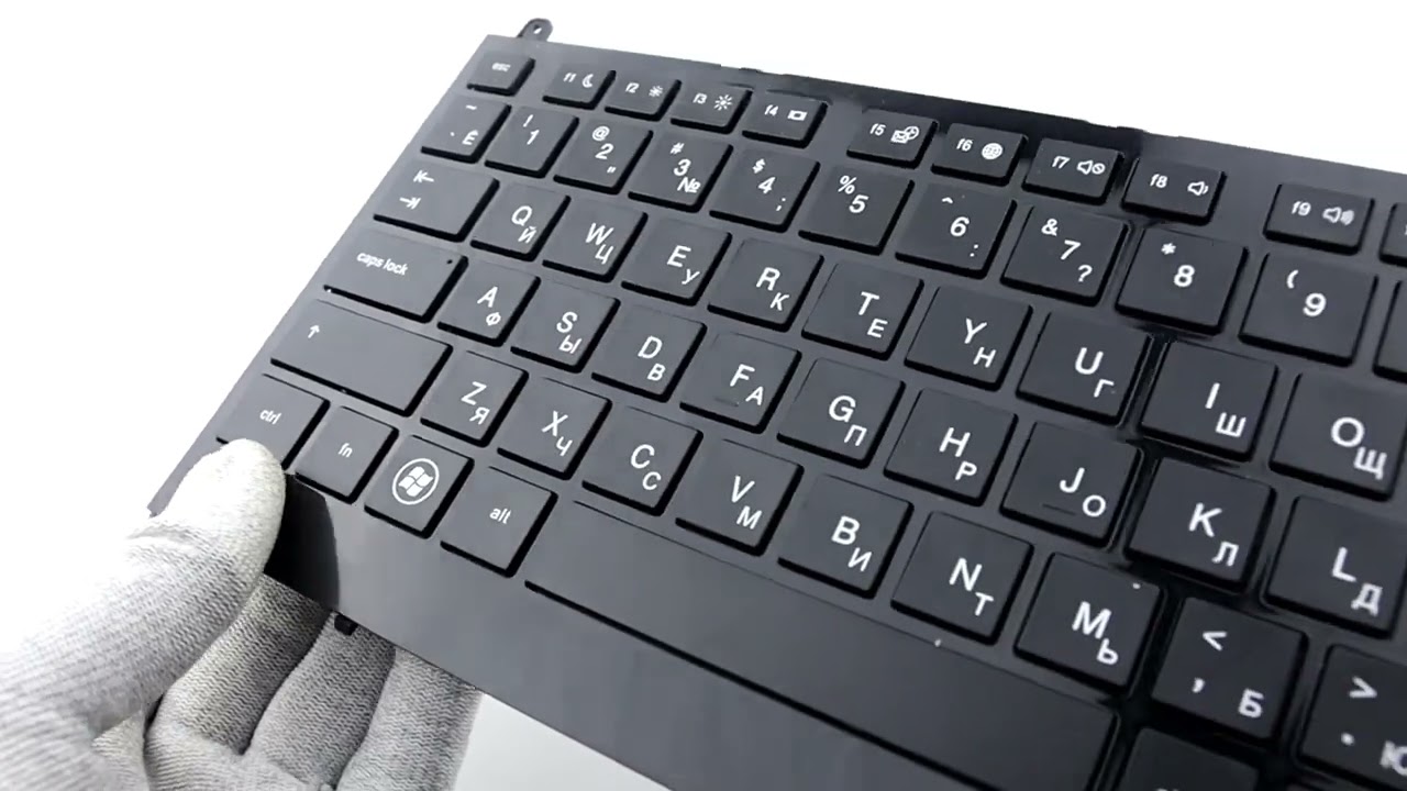 Клавиатура для HP Probook 4520S 4525s черная с рамкой p/n: NSK-HN1SW 9Z.N4CSW.10R 90.4GL07.S0R
