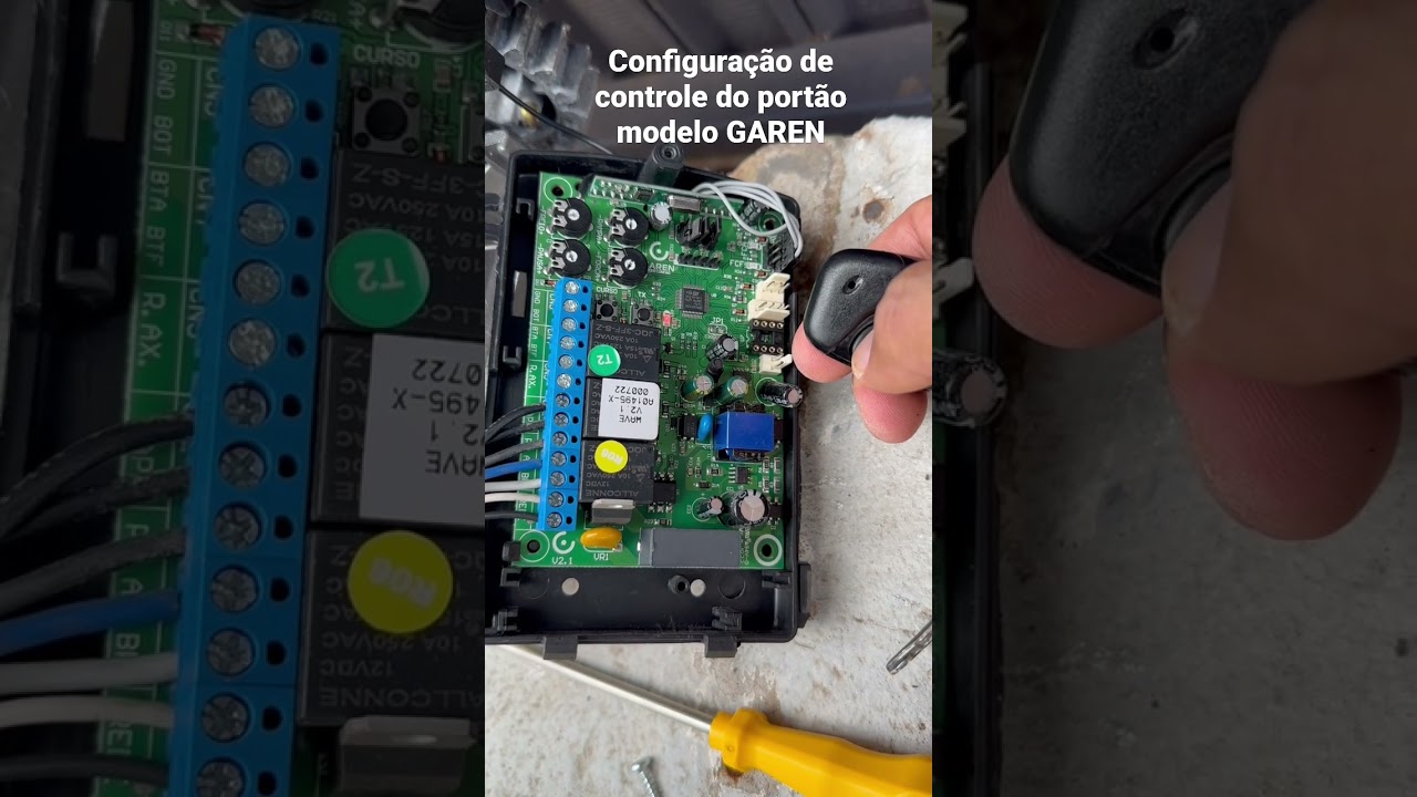 Como configurar controle do port&atilde;o, modelo GAREN