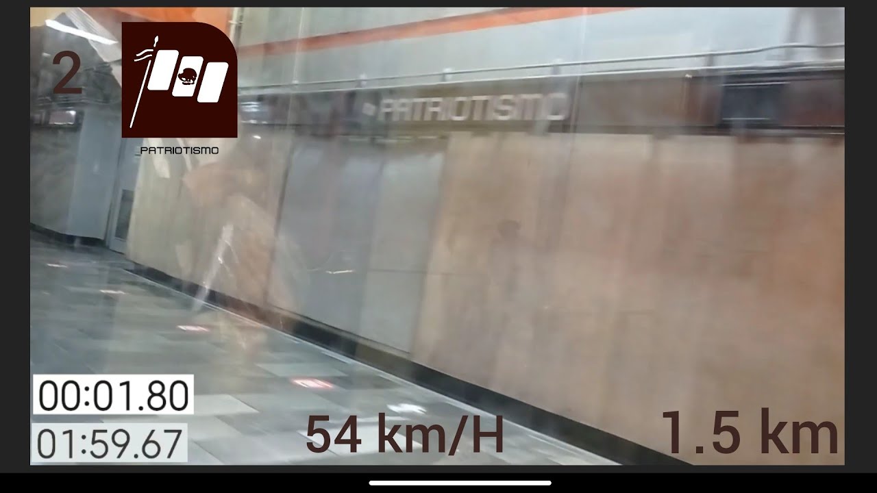 Metro CDMX Línea 9. Tiempo, distancia y velocidad de recorrido de Tacubaya - Pantitlán