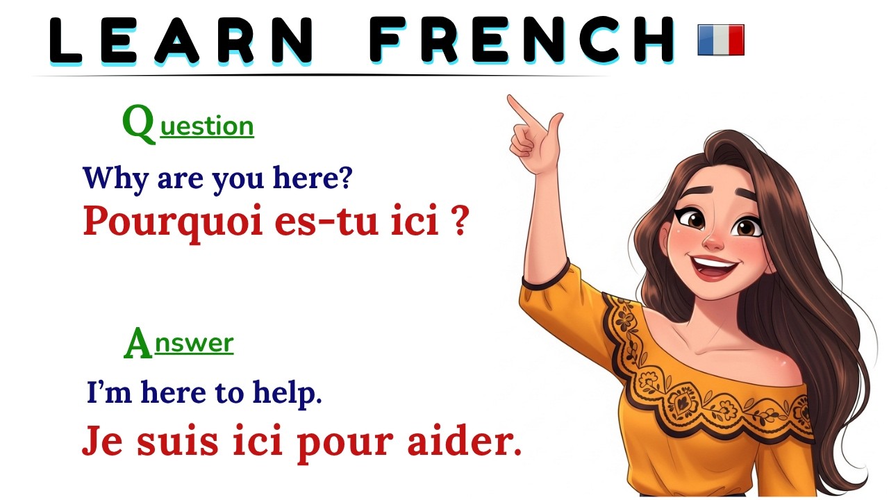French Conversation Practice + Common Phrases | Learn French | Easy French | Apprendre le fran&ccedil;ais