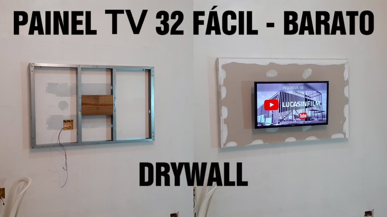 COMO FAZER PAINEL TV PARA DORMITÓRIO GESSO DRYWALL PASSO A PASSO