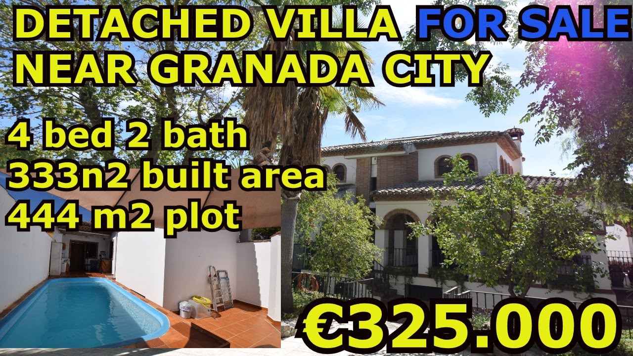 DETACHED VILLA FOR SALE 15 MINS TO GRANADA CITY IN ANDALUSIA, SPAIN