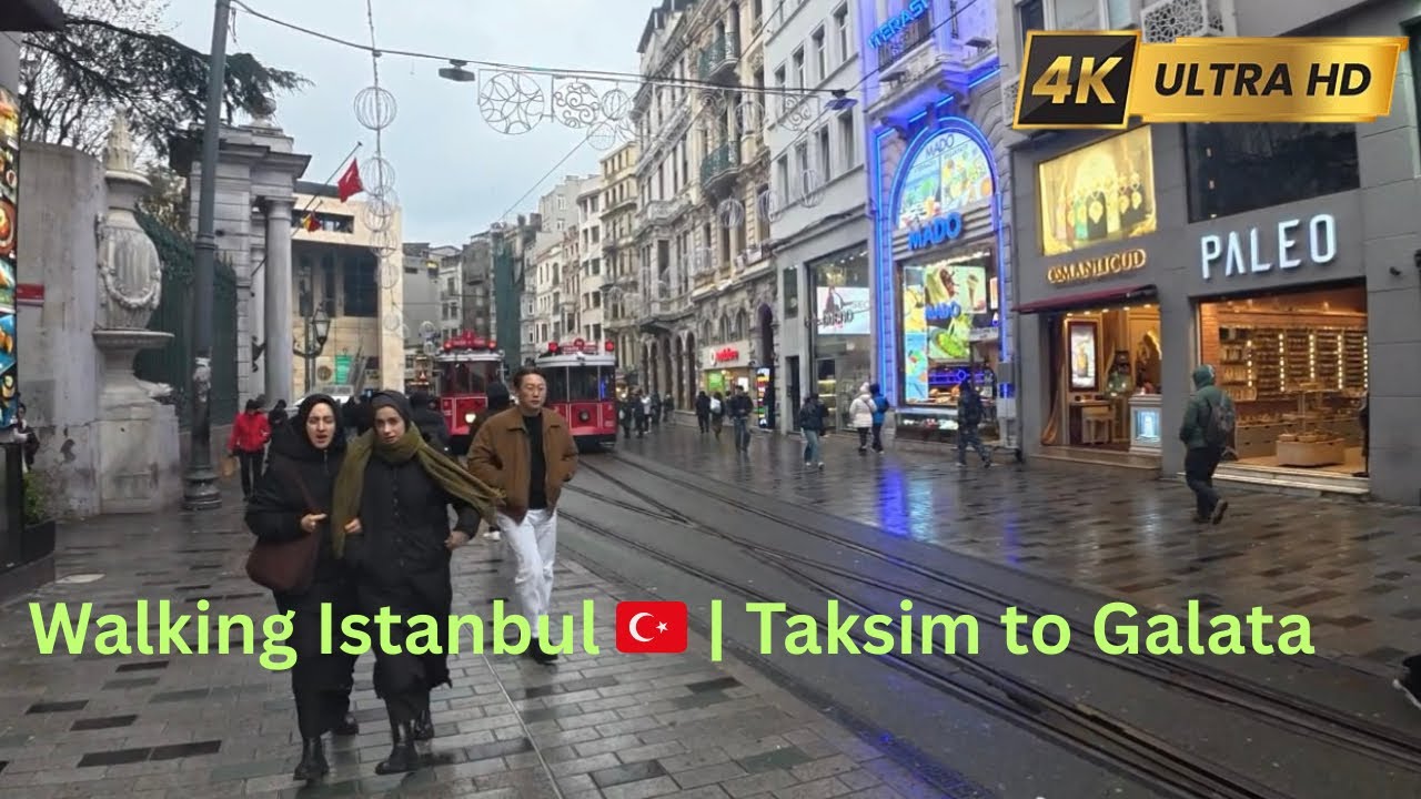 Walking Istanbul 🇹🇷 | Taksim Square to Istiklal Street, Galata Tower & Karaköy