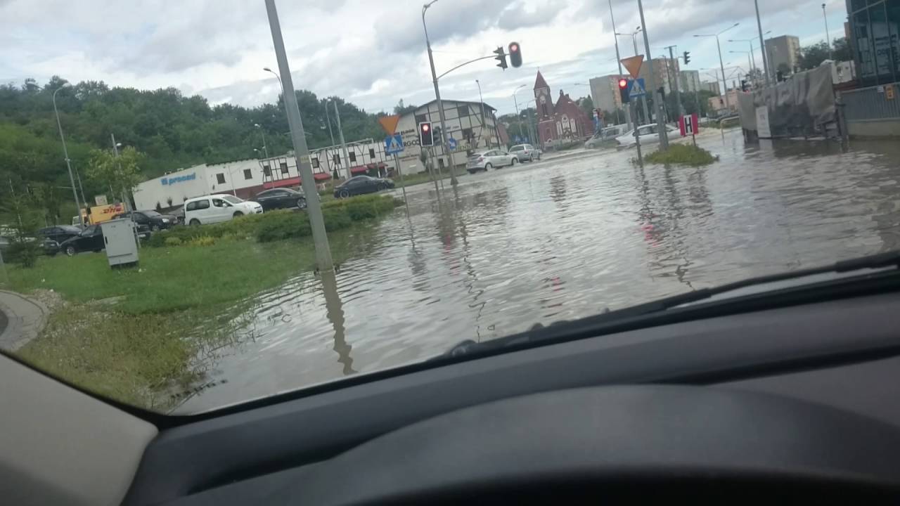 Powódź w Gdańsku ul. Kartuska