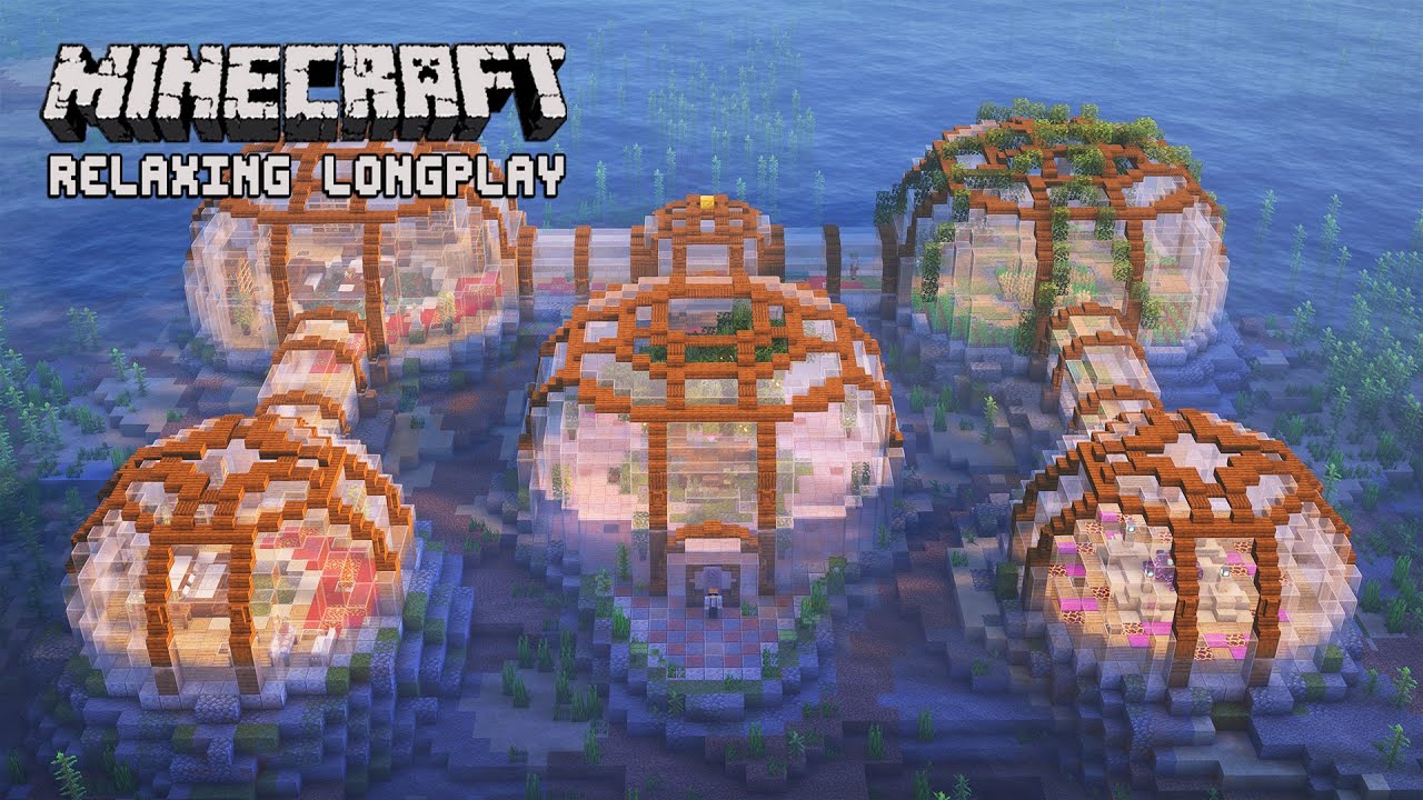 We Survived and Built an Underwater Survival Base | Minecraft Relaxing Longplay (No Commentary)
