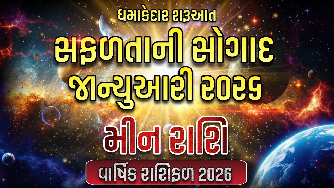 મીન રાશિ: જાન્યુઆરી 2026 માં લાગશે નસીબનો લોટરી! 4 મોટા ગ્રહોનો મહાસંગમ | Meen Rashi January 2026