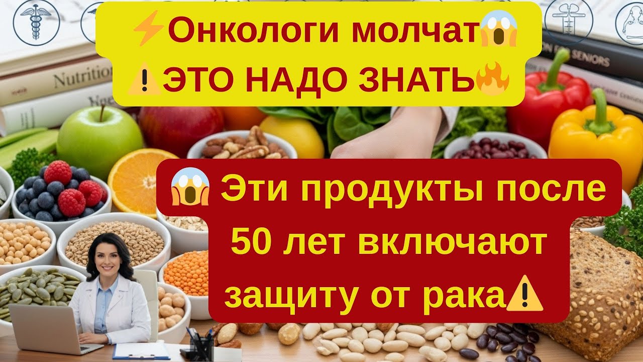 ⚠️Онкологи молчат эти продукты после 50 лет включают защиту от рака