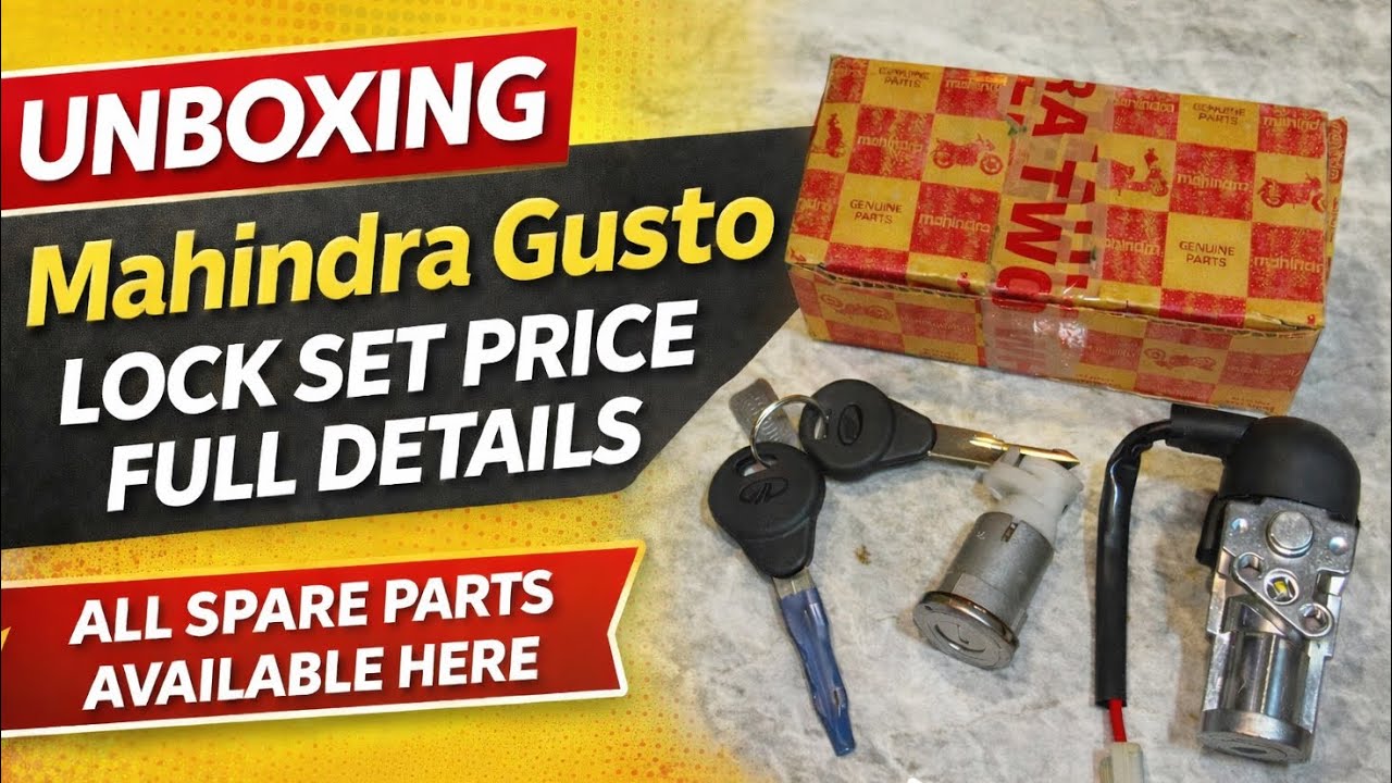 Mahindra Gusto Lock Set (Lock Kit) Unboxing Price Full Details Buy Online | Mahindra Gusto Parts 