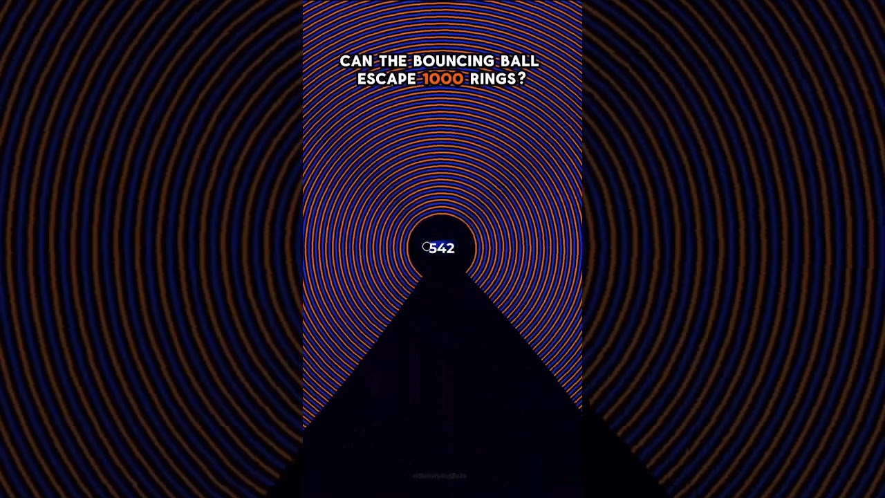 Can the ball escape 1000 rings? #ball #escape #rings #asmr #viral #trending