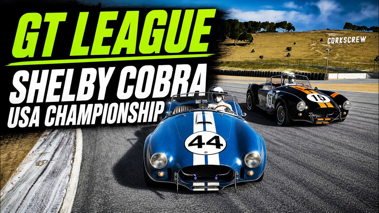 AC, Gran Turismo on PC. GT League. Shelby Cobra, USA Championship From last to first [4k]