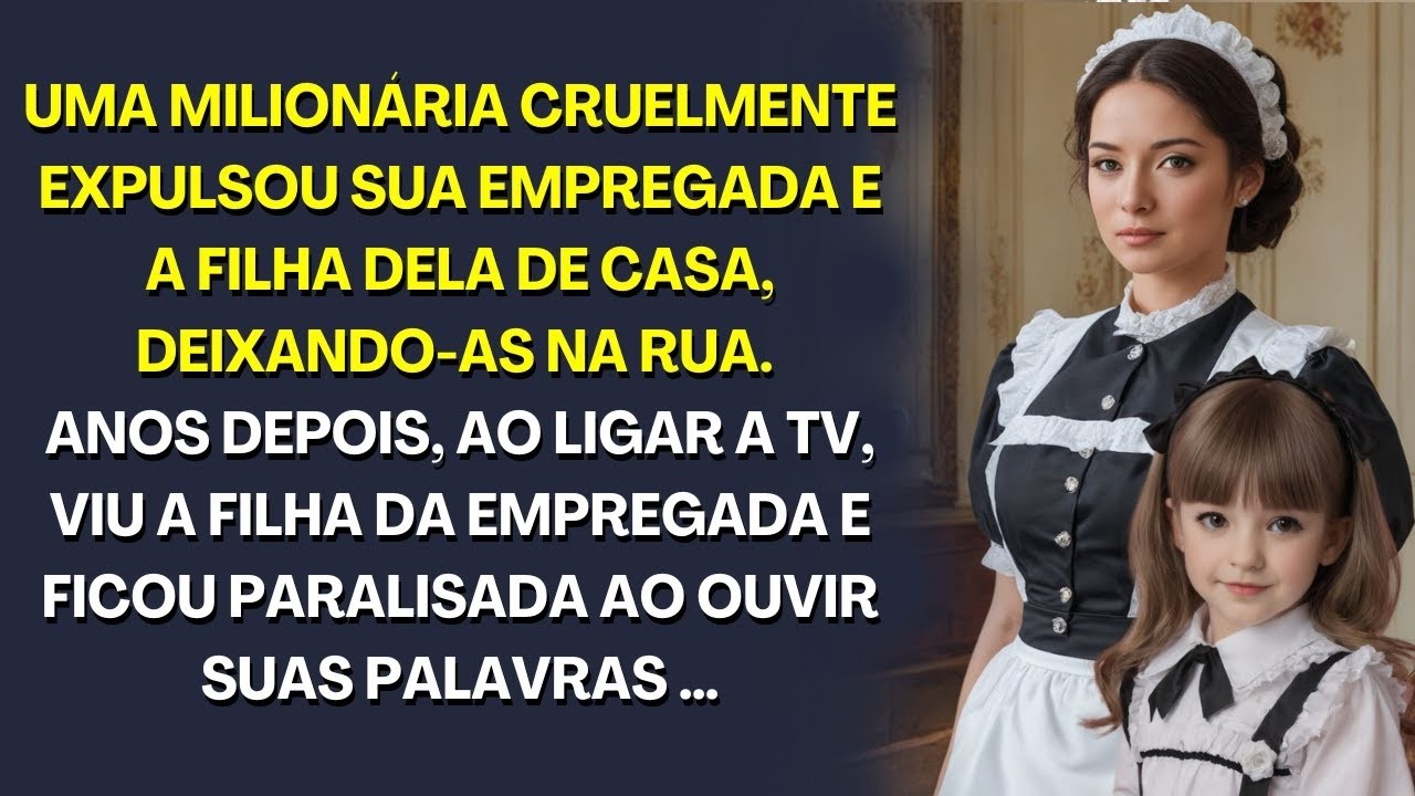 Uma milionária expulsou sua empregada e sua filha de 10 anos para a rua  Anos depois ela viu a fil