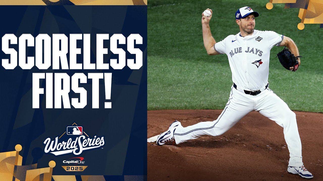 PEŁNA INNING: Max Scherzer rzuca bezpunktową pierwszą zmianę dla Blue Jays! (7. mecz World Series)