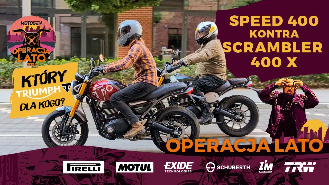 Triumph Speed 400 vs. Scrambler 400X - podobieństwa i r&oacute;żnice [szybka opinia, Operacja Lato]