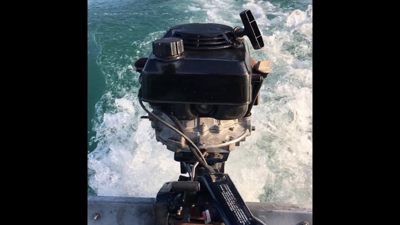 Lawnmower powered Outboard Motor. Quick One Day DIY Job.