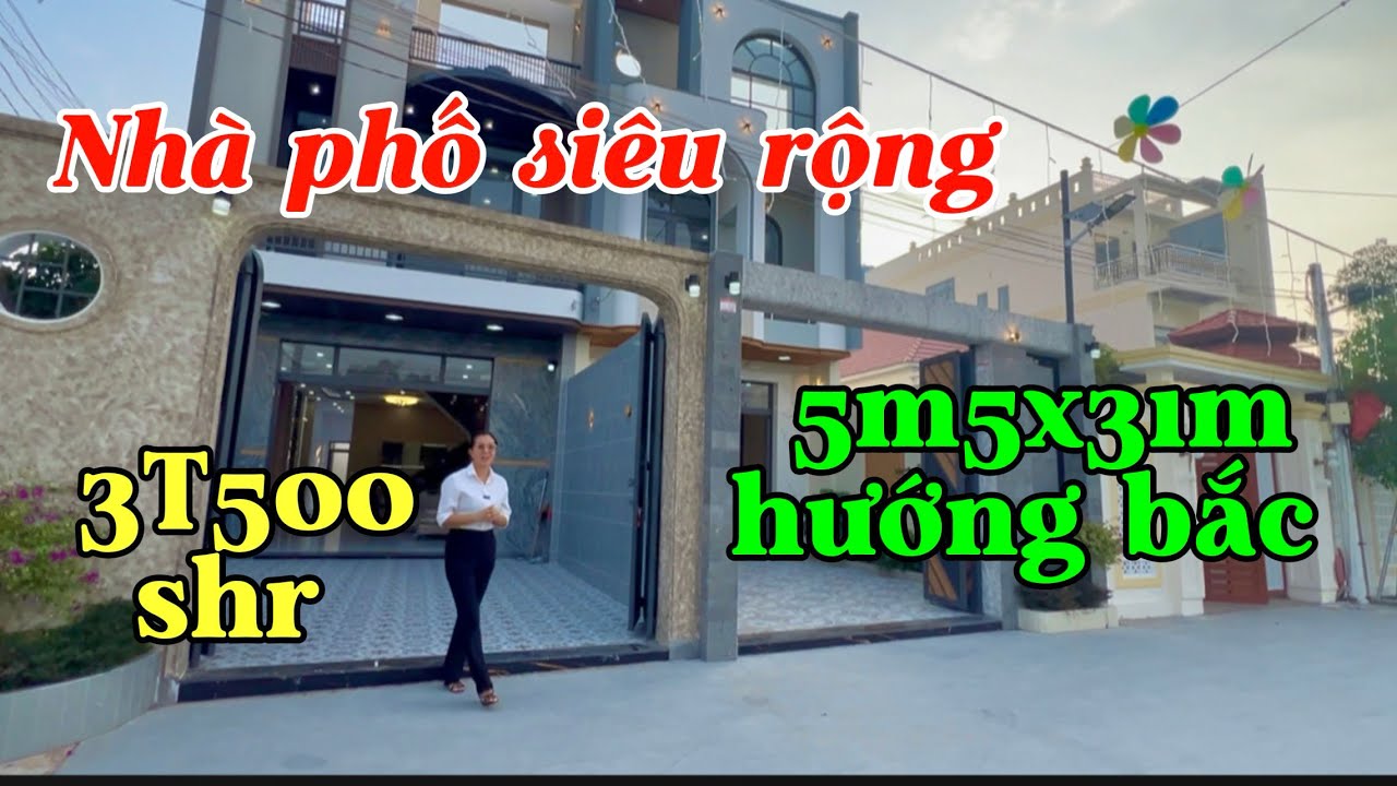 Nhà siêu rông gần lộ lớn  dt 5m5x31m giá tong 3ti500 shr đã hoàn công 