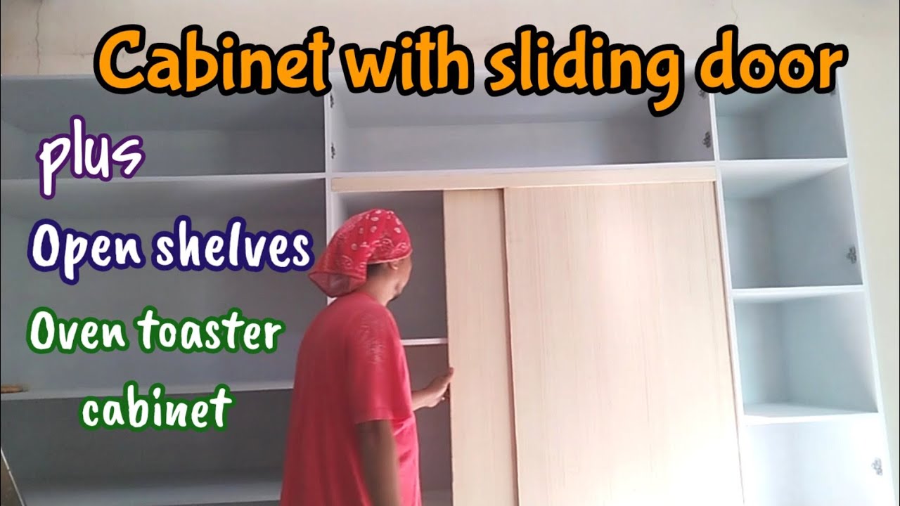 Cabinet with sliding door plus Open shelves & Oven toaster/microwave cabinet/Kulotz Nacua tv