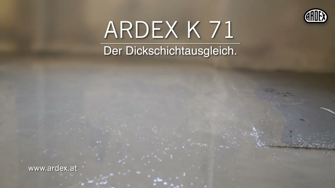ARDEX K 71 - Der selbstglättende Dickschichtausgleich.
