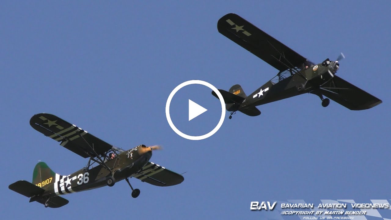 Aeronca L-3B & Stinson L-5 - Ham&Jam F-AYTH & F-AYLV - Display at Villaroche Airfield | Air Legend23