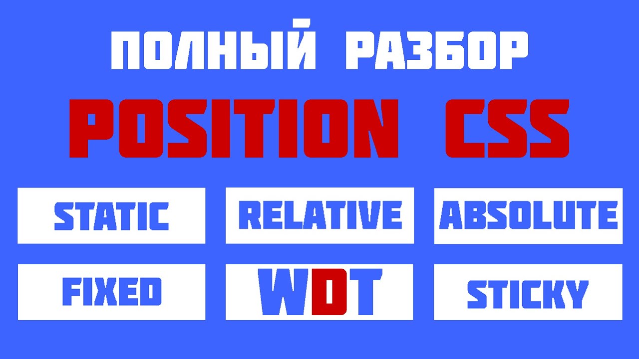 Полный разбор position в css. Позиционирование в css + примеры.