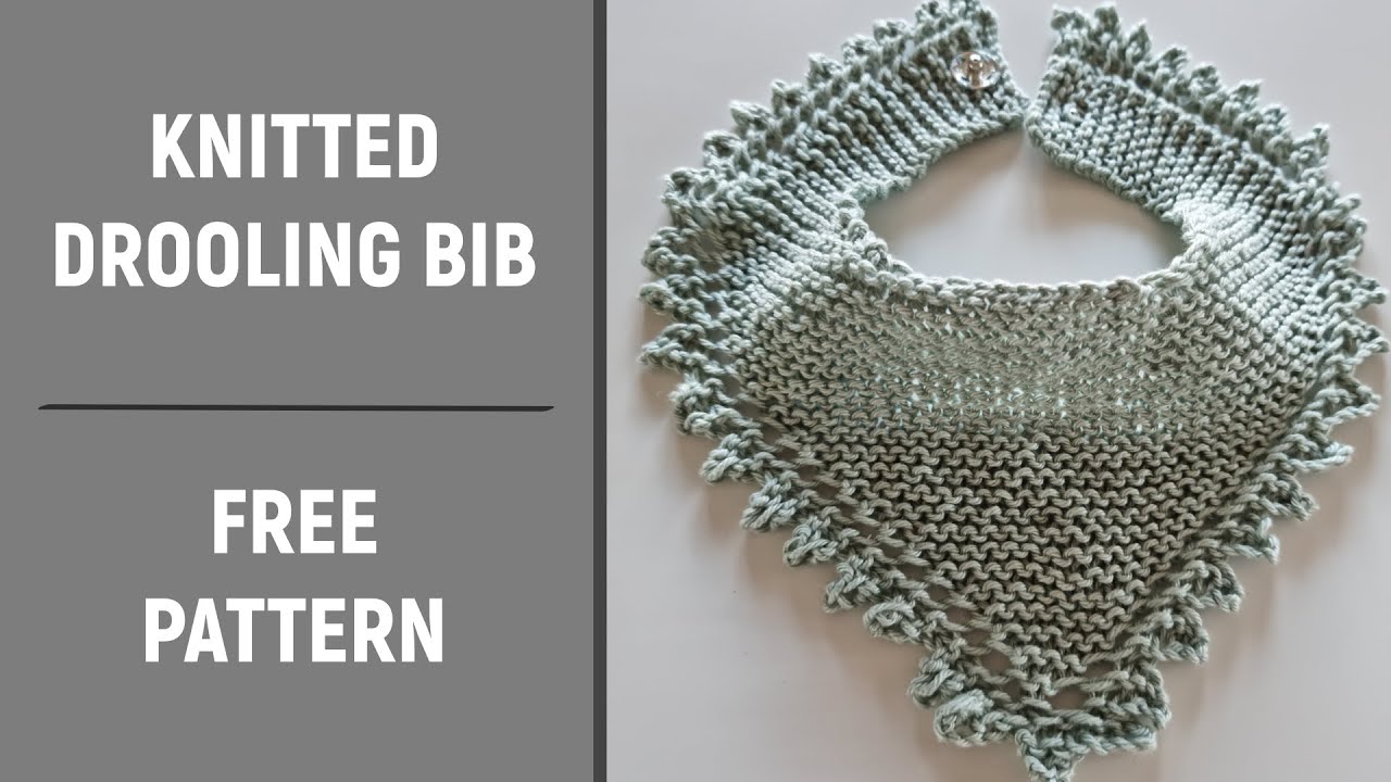 Cute Knitted Drooling Bib - free knitting pattern
