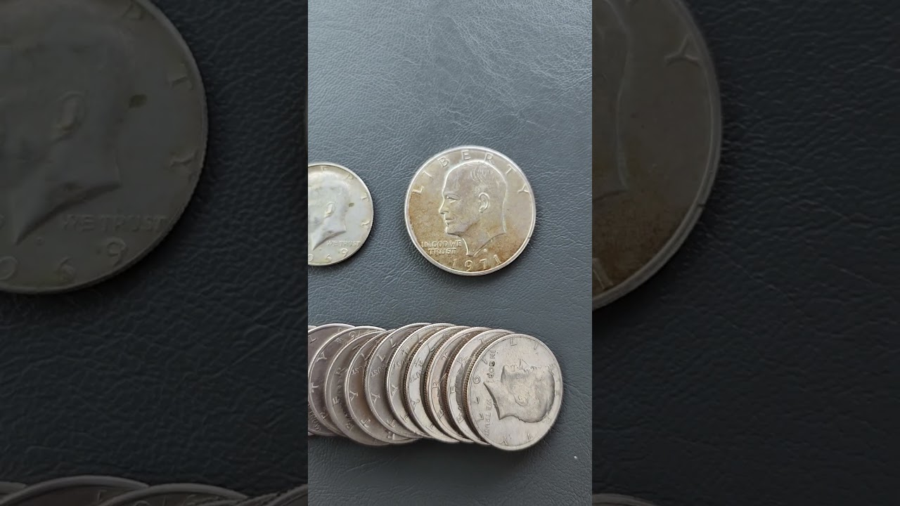 40% Silver Kennedy Half and Eisenhower Dollar from Teller #coin #silverhalfdollar #silver #ike