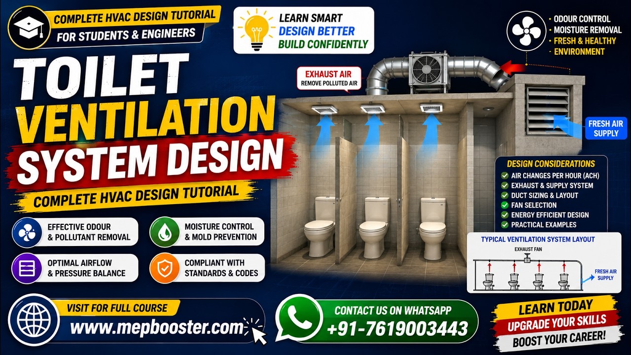 Toilet Ventilation System Design &ndash; Complete HVAC Design Tutorial