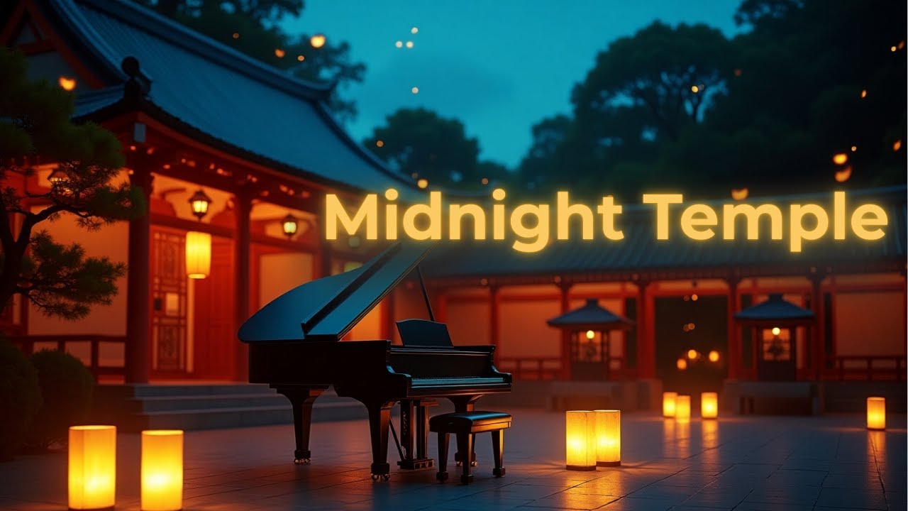Temple at Night Piano 🌙 | Calm, Sacred Music for Deep Relaxation