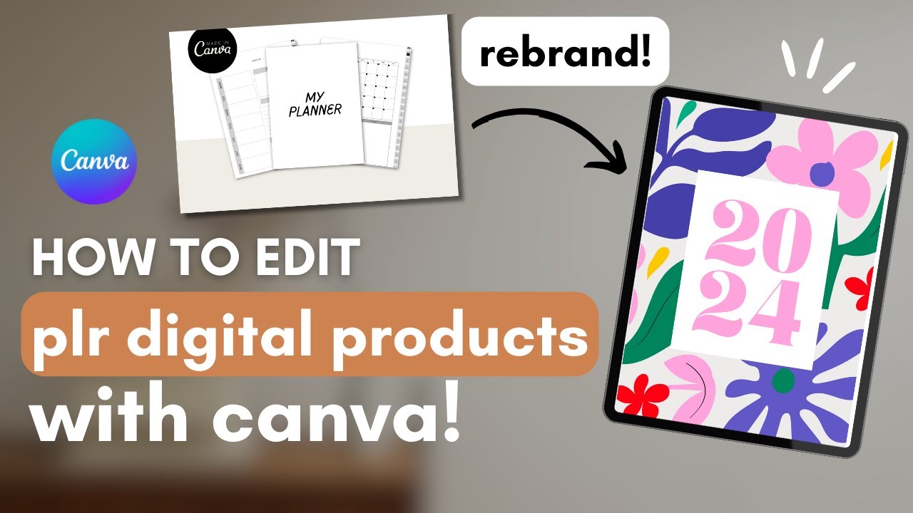 🎨 HOW TO rebrand +edit  plr products in Canva! | customize PLR product to sell | Faceless marketing