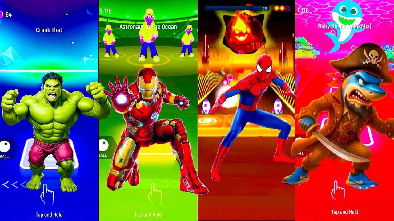 halk Spider Man Into the SpiderVerse Italian Brainrot  Coffin Dance Song (COVER) Tiles hop