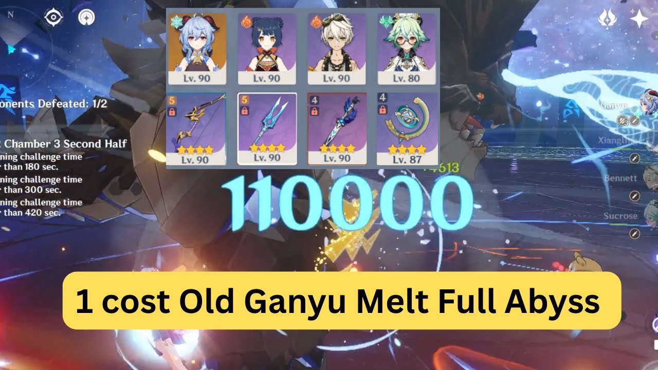 1 стоимость Ganyu Melt очищает самую ужасную бездну на свете! [6.1/Luna B Abyss]