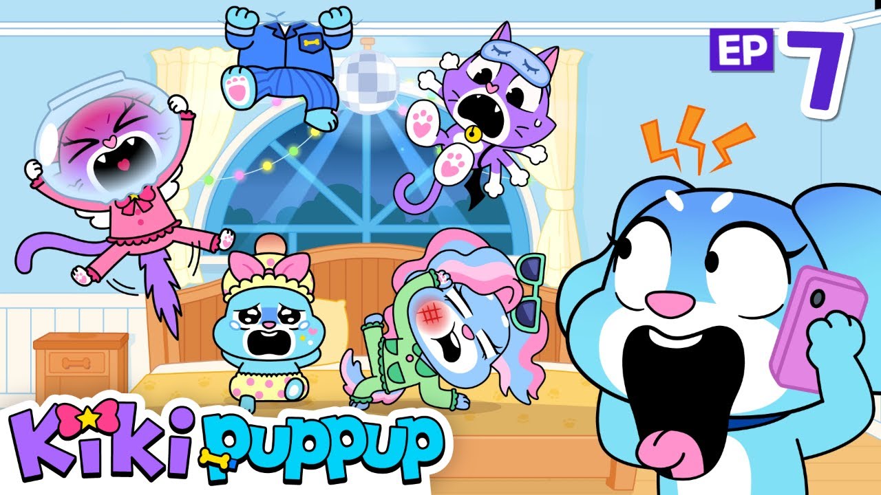 [NEW] Five Little Cats and Dogs Jumping on the BedㅣEP07ㅣSongs for KidsㅣKikipuppup Nursery Rhymes