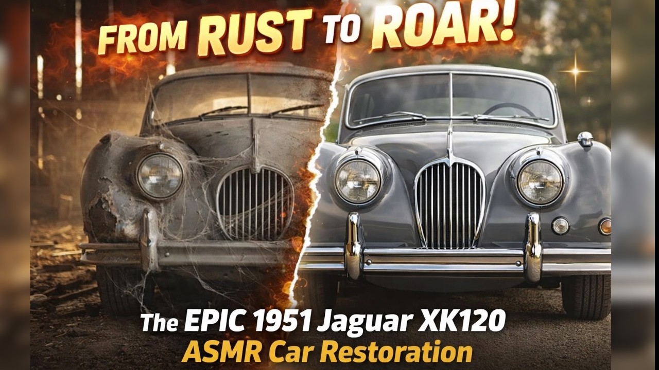 From Rust to ROAR! EPIC 1951 Jaguar XK120 ASMR Full Car Restoration | Abandoned to Showroom